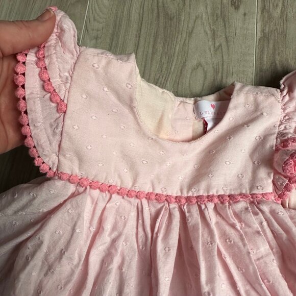 Lulurain Swiss Dot Floral Dress Pink - Picture 2 of 9